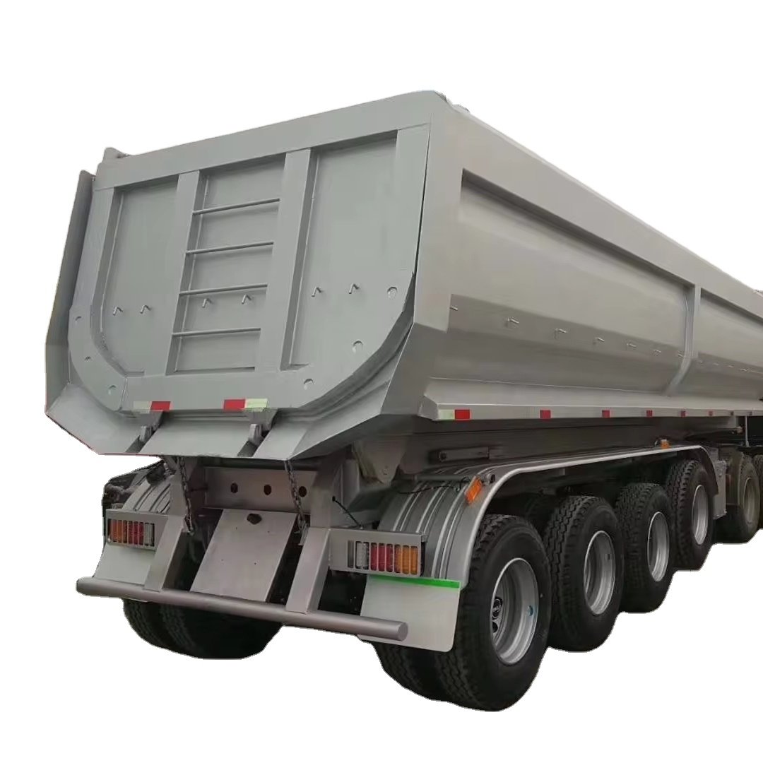 High Quality 3 Axles 45 Cubic Meters U-shaped End Rear Tipper Dumper Semi Truck Trailers